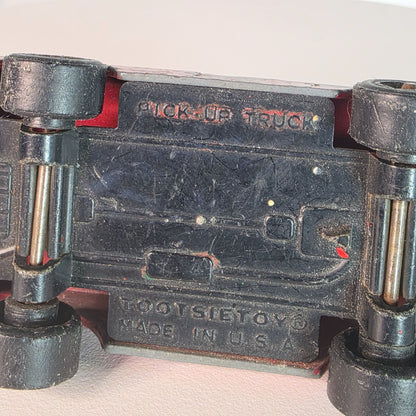 Vintage TootsieToy Red Pickup Truck Die-Cast Metal Toy Car Distressed Look Collectible