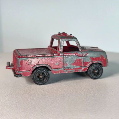 Vintage TootsieToy Red Pickup Truck Die-Cast Metal Toy Car Distressed Look Collectible