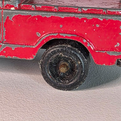 Vintage TootsieToy Red Pickup Truck Die-Cast Metal Toy Car Distressed Look Collectible