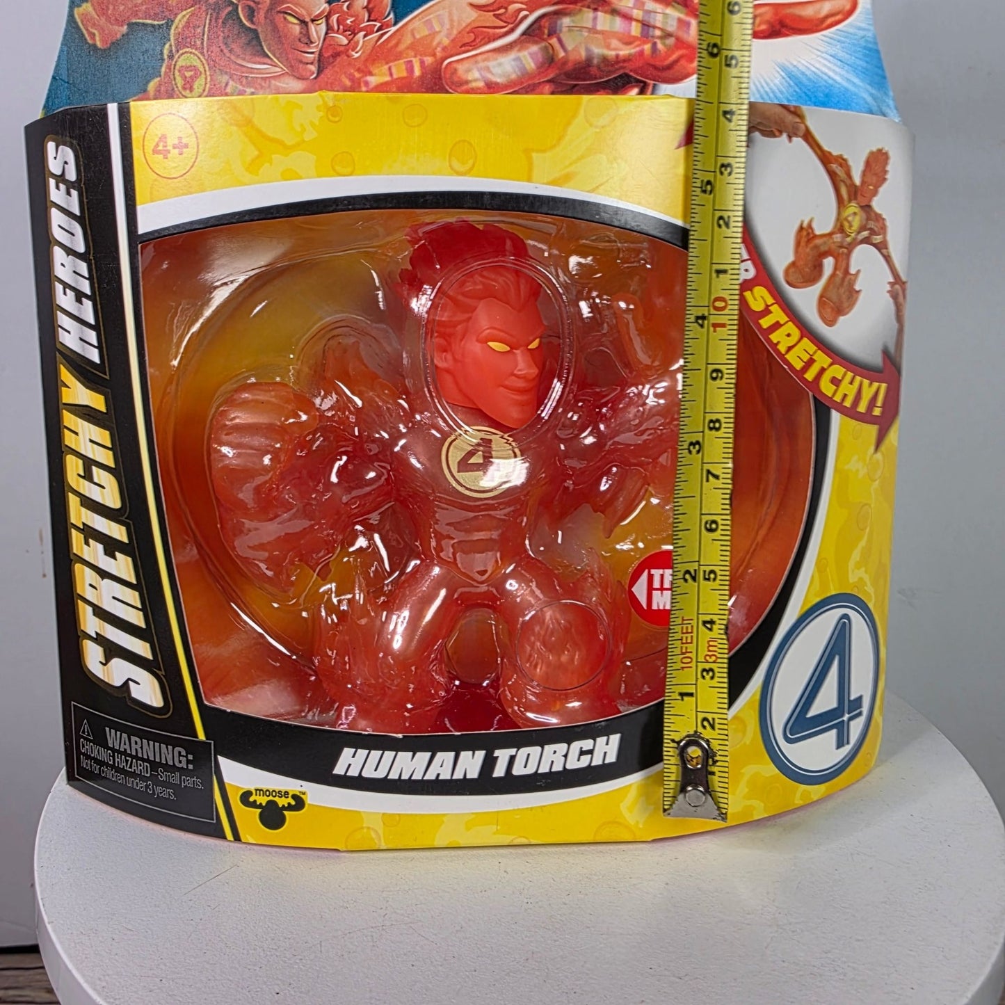 Marvel Goo Jit Zu Fantastic 4 Stretchy Heroes Human Torch Figure Toy