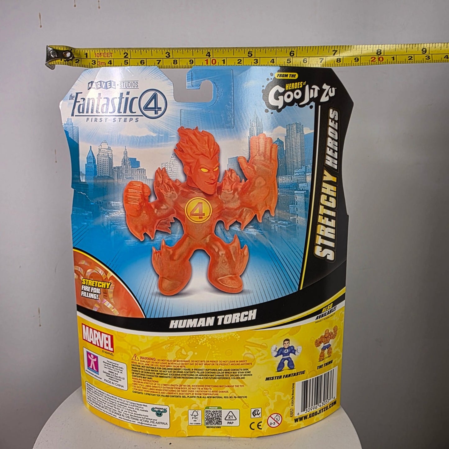 Marvel Goo Jit Zu Fantastic 4 Stretchy Heroes Human Torch Figure Toy