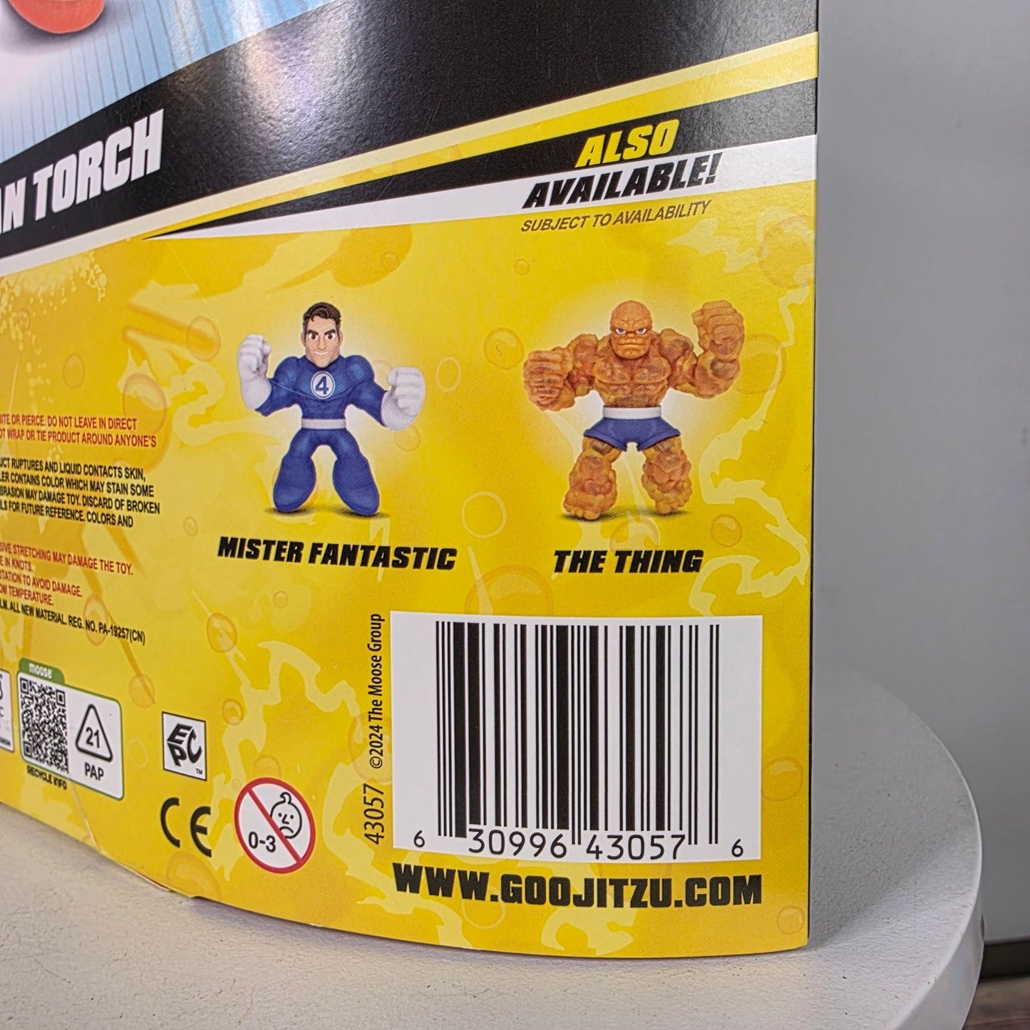 Marvel Goo Jit Zu Fantastic 4 Stretchy Heroes Human Torch Figure Toy