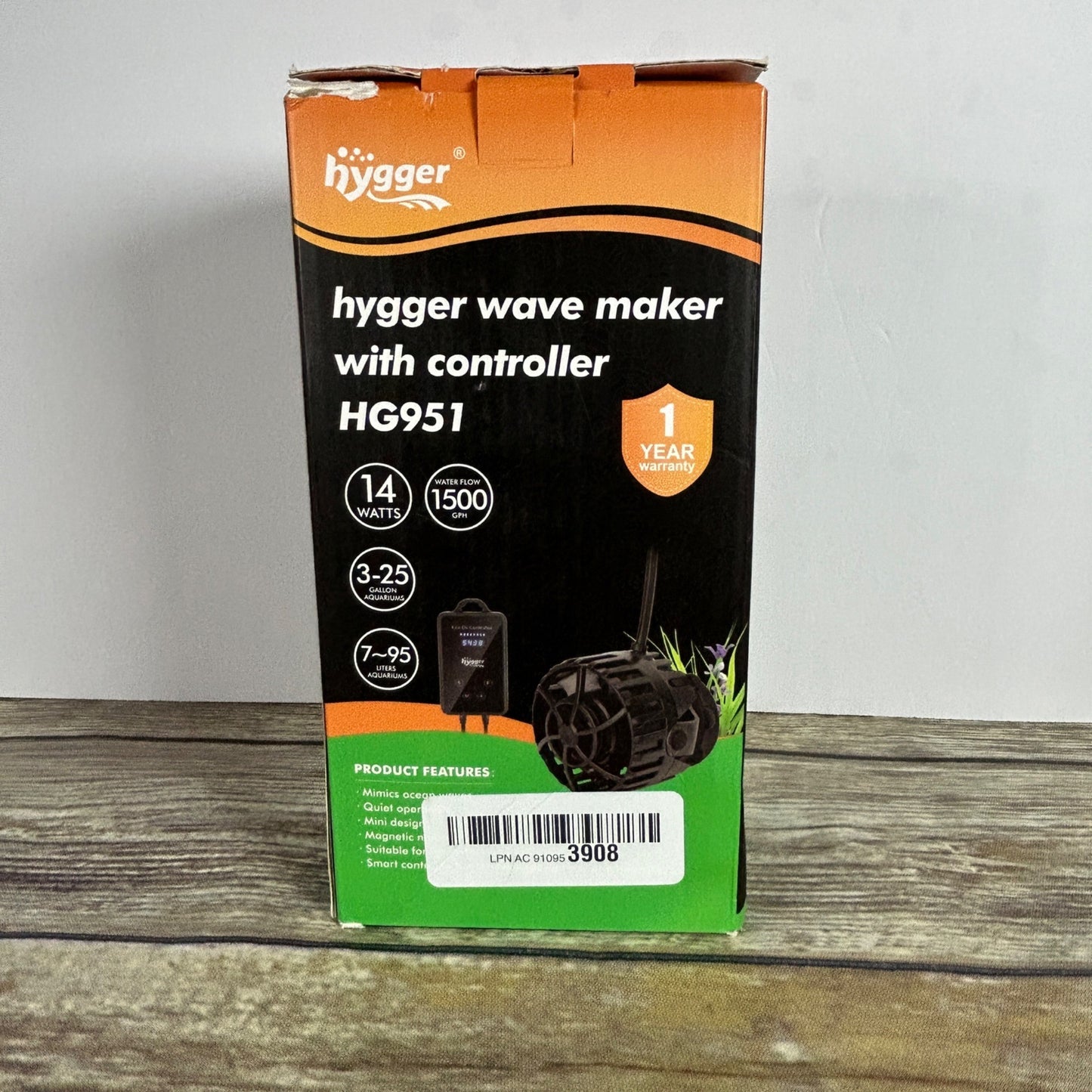 Hygger Quiet Magnetic Aquarium Wave Maker With Eco DC Controller HG951 1600GPH Adjustable Flow For Freshwater & Saltwater