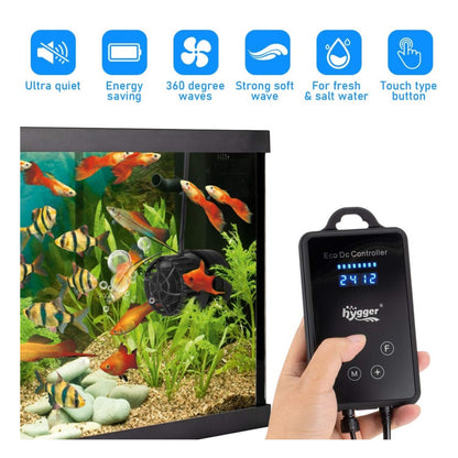 Hygger Quiet Magnetic Aquarium Wave Maker With Eco DC Controller HG951 1600GPH Adjustable Flow For Freshwater & Saltwater