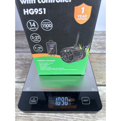 Hygger Quiet Magnetic Aquarium Wave Maker With Eco DC Controller HG951 1600GPH Adjustable Flow For Freshwater & Saltwater
