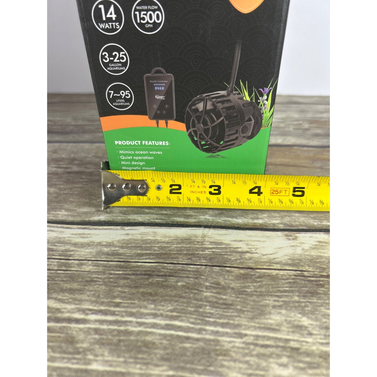 Hygger Quiet Magnetic Aquarium Wave Maker With Eco DC Controller HG951 1600GPH Adjustable Flow For Freshwater & Saltwater