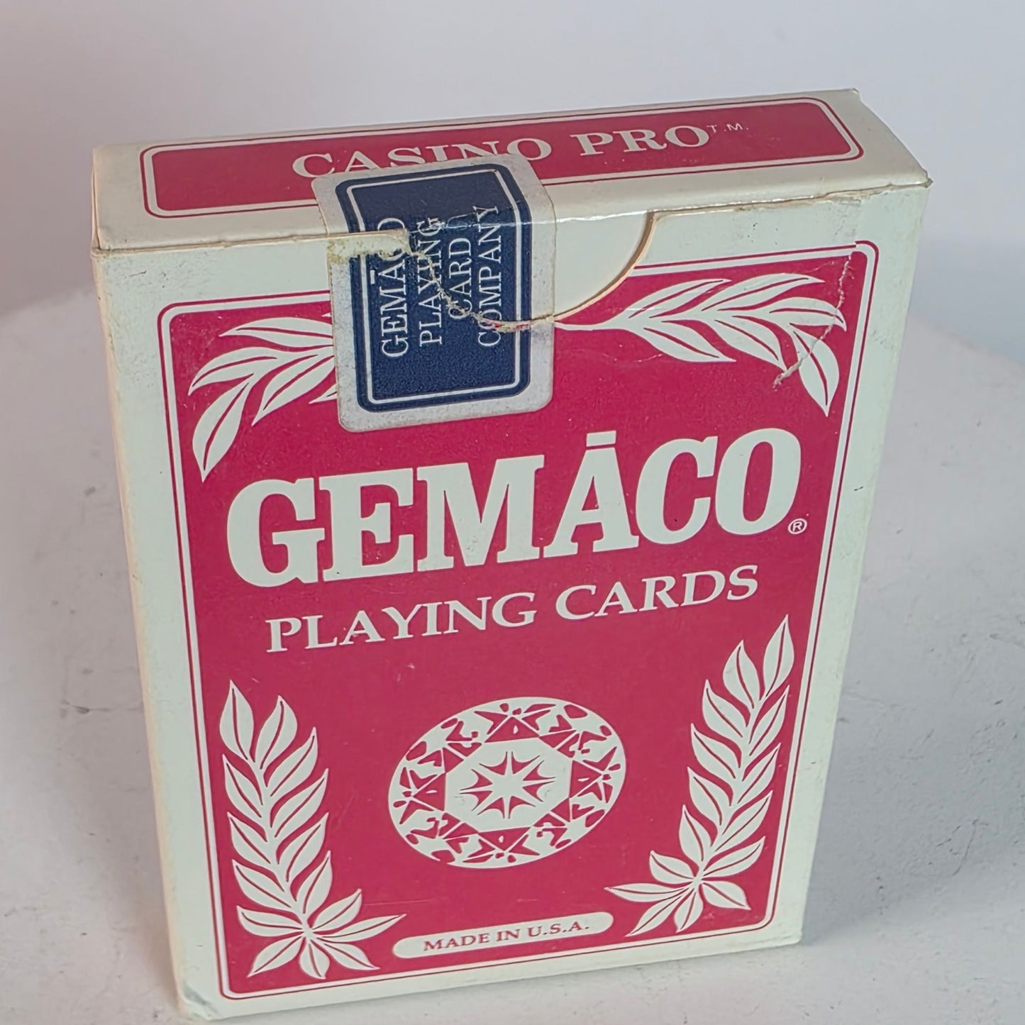 Authentic Gemaco Casino Floor Used Deck - Clown Jokers, Red Back, Casino Box Markings