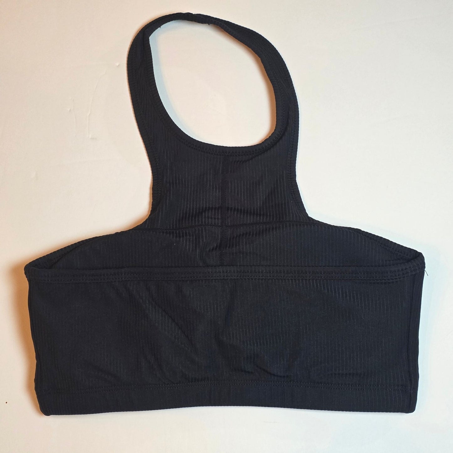 Amelia Activewear Womens Ribbed Black Racerback Sports Bra S