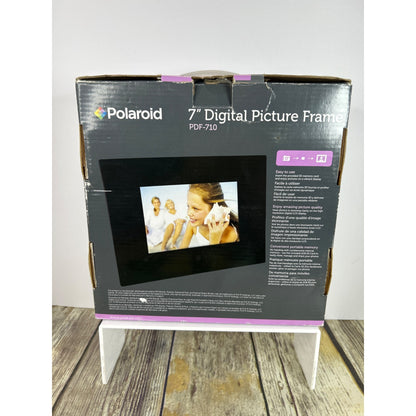 Polaroid 7" Digital Picture Frame With Stand & Box