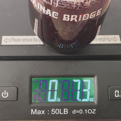 Vintage Ruby Red Mackinac Island & Bridge Souvenir Glass