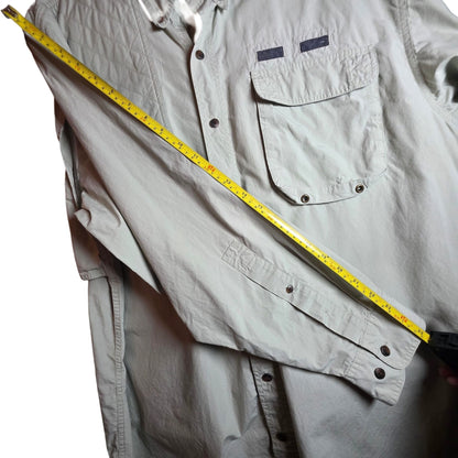 Lewis Creek Mens XXL Long Sleeve Button-Up Shirt 100% Cotton Light Green Outdoor Wear