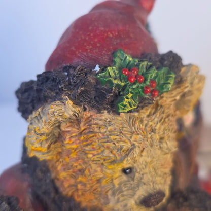 "Santa Bear" 1st Edition Figurine Stewart Sherwood 1999 Old Glory Cedric & Friends Holiday Collectible Decor SN #11