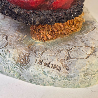 "Santa Bear" 1st Edition Figurine Stewart Sherwood 1999 Old Glory Cedric & Friends Holiday Collectible Decor SN #11