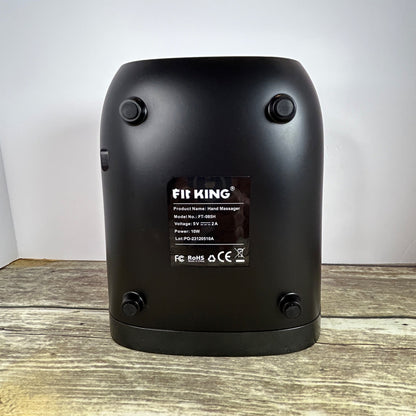 Fit King Hand Massager With Heat Rechargeable Adjustable Intensity & Modes Includes Manual & Storage Bag Black