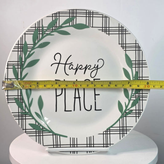 Royal Norfolk "Happy Place" Oval Stoneware Serving Platter (farmhouse style)