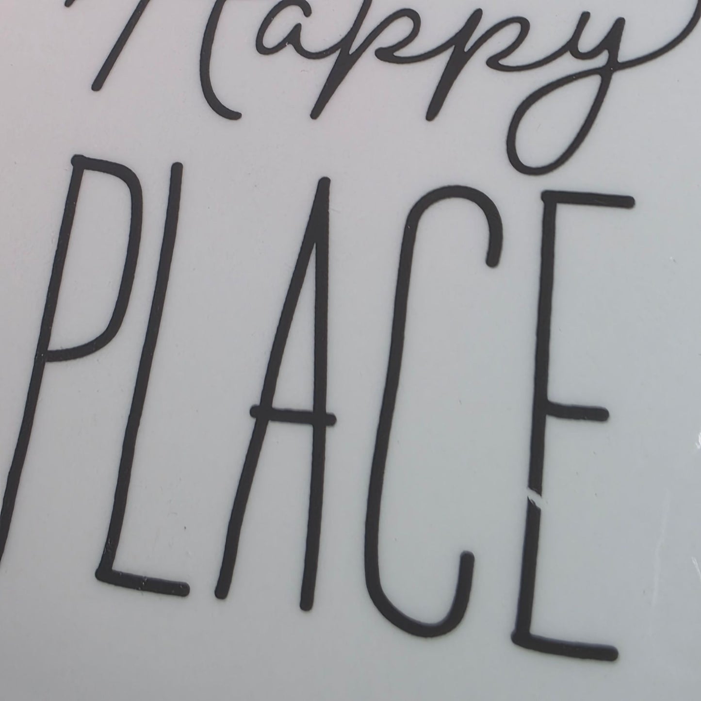 Royal Norfolk "Happy Place" Oval Stoneware Serving Platter (farmhouse style)