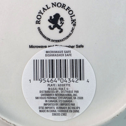 Royal Norfolk "Happy Place" Oval Stoneware Serving Platter (farmhouse style)