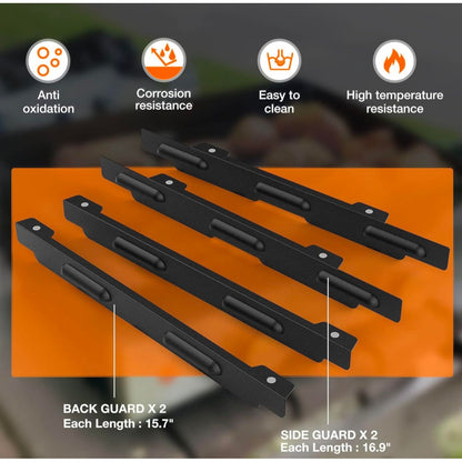 Upgraded Wind Guards For Blackstone 36” Griddle Magnetic Stainless Steel Flame Protection Heat Retention Compatible With Hood