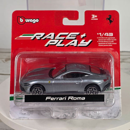 Ferrari Roma 1/43 Scale Die-Cast Model Car By Bburago Race & Play For Ages 3+