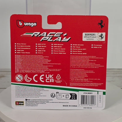 Ferrari Roma 1/43 Scale Die-Cast Model Car By Bburago Race & Play For Ages 3+