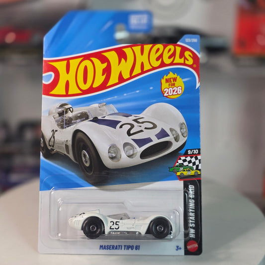 Hot Wheels 2026 Maserati Tipo 61 White HW Starting Grid 9/10 123/250 MOC New