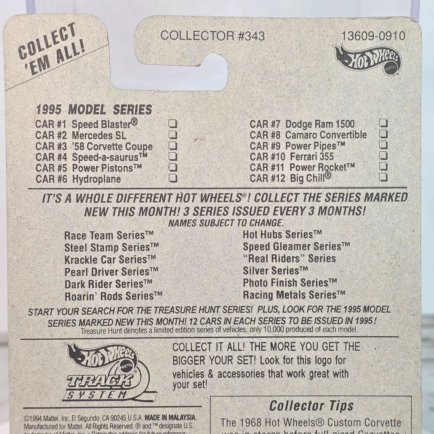 Hot Wheels 1995 Model Series Speed Blaster Die-Cast Car Mattel