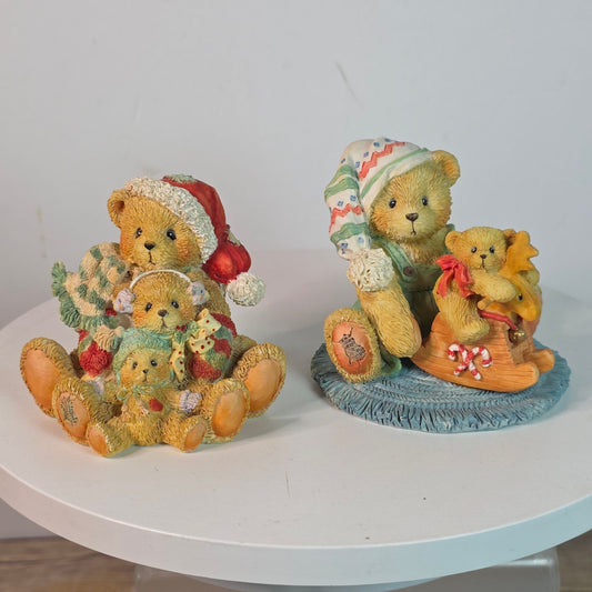 Vintage Cherished Teddies Theodore Samantha Tyler & Hans Figurines Set