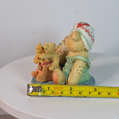 Vintage Cherished Teddies Theodore Samantha Tyler & Hans Figurines Set