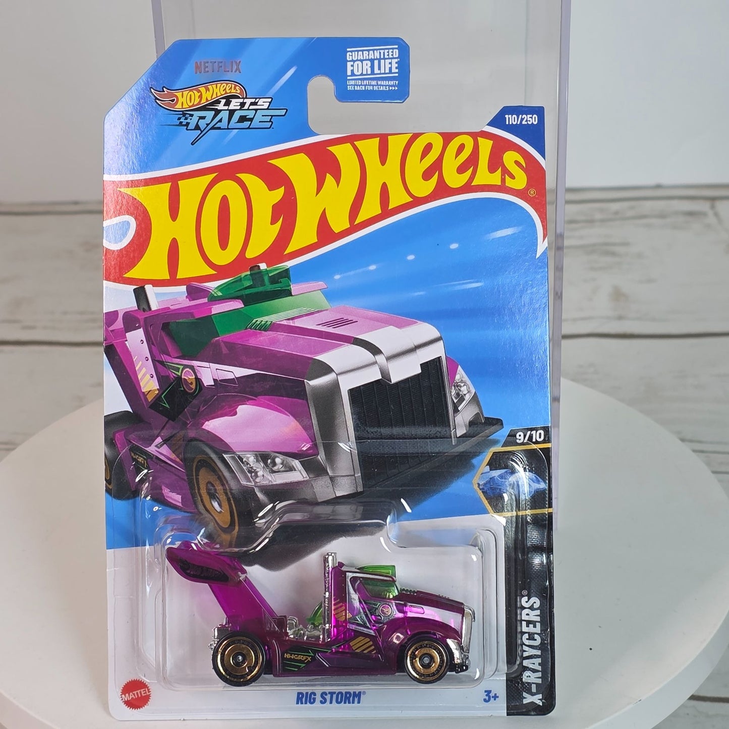 2025 E Case Treasure Hunt Hot Wheels X-Racers Rig Storm Purple Semi Truck Die-Cast Car 1:64 Scale Collectible Model