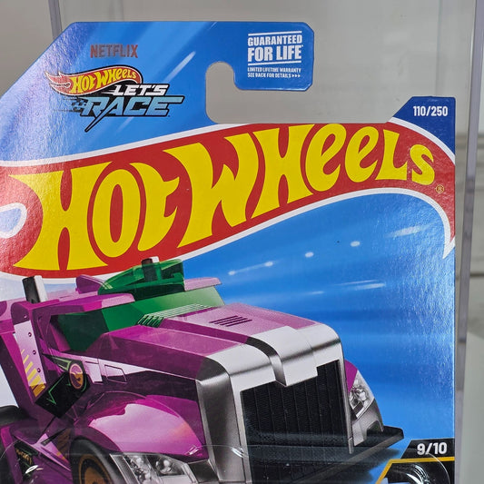 2025 E Case Treasure Hunt Hot Wheels X-Racers Rig Storm Purple Semi Truck Die-Cast Car 1:64 Scale Collectible Model