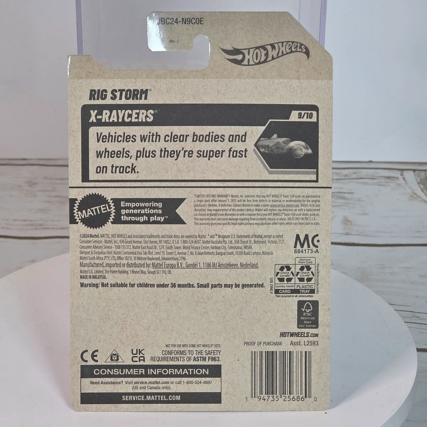 2025 E Case Treasure Hunt Hot Wheels X-Racers Rig Storm Purple Semi Truck Die-Cast Car 1:64 Scale Collectible Model