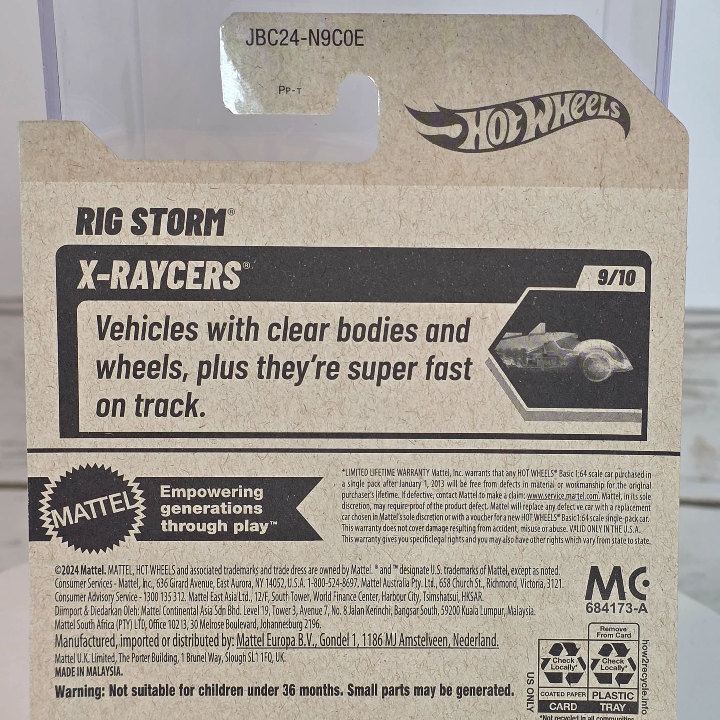 2025 E Case Treasure Hunt Hot Wheels X-Racers Rig Storm Purple Semi Truck Die-Cast Car 1:64 Scale Collectible Model