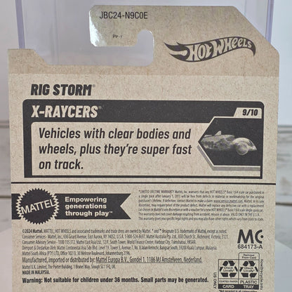 2025 E Case Treasure Hunt Hot Wheels X-Racers Rig Storm Purple Semi Truck Die-Cast Car 1:64 Scale Collectible Model