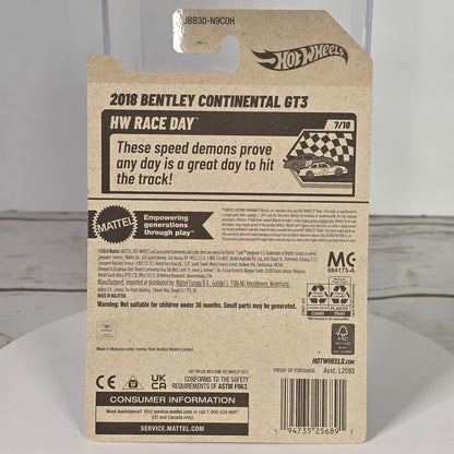 Hot Wheels 2018 Bentley Continental GT3 Die-Cast Car