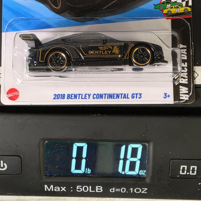 Hot Wheels 2018 Bentley Continental GT3 Die-Cast Car
