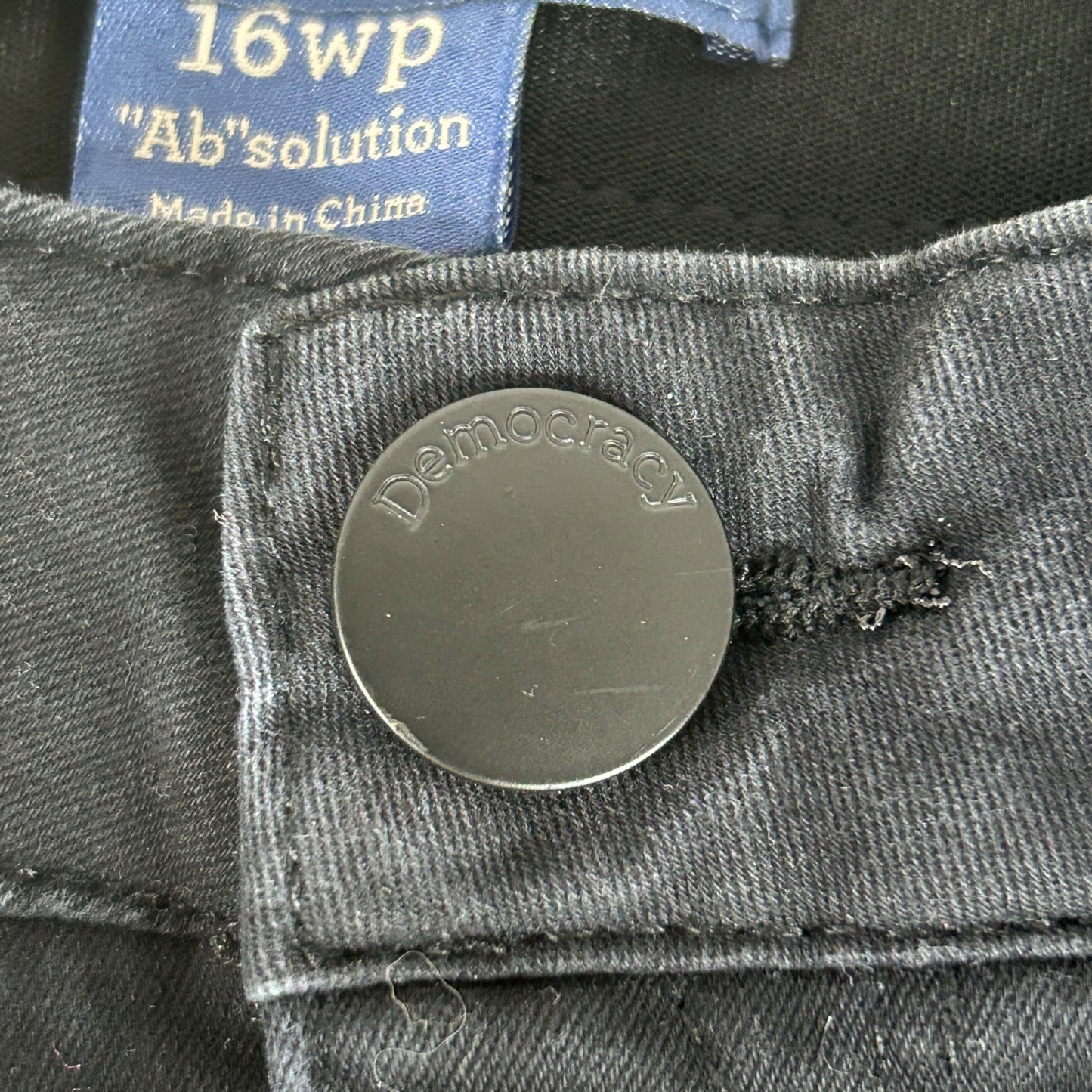 Democracy Black "Ab"solution 16WP Womens Jeans