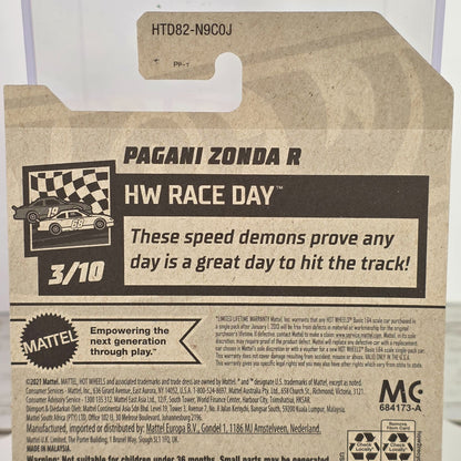 Hot Wheels Pagani Zonda R Die-Cast Car Yellow & Black HW Race Day Series 99/250 Limited Edition Model