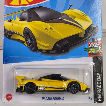 Hot Wheels Pagani Zonda R Die-Cast Car Yellow & Black HW Race Day Series 99/250 Limited Edition Model