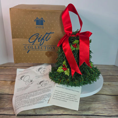 Avon Merry Kissmas Musical Christmas Bell Wreath Ornament