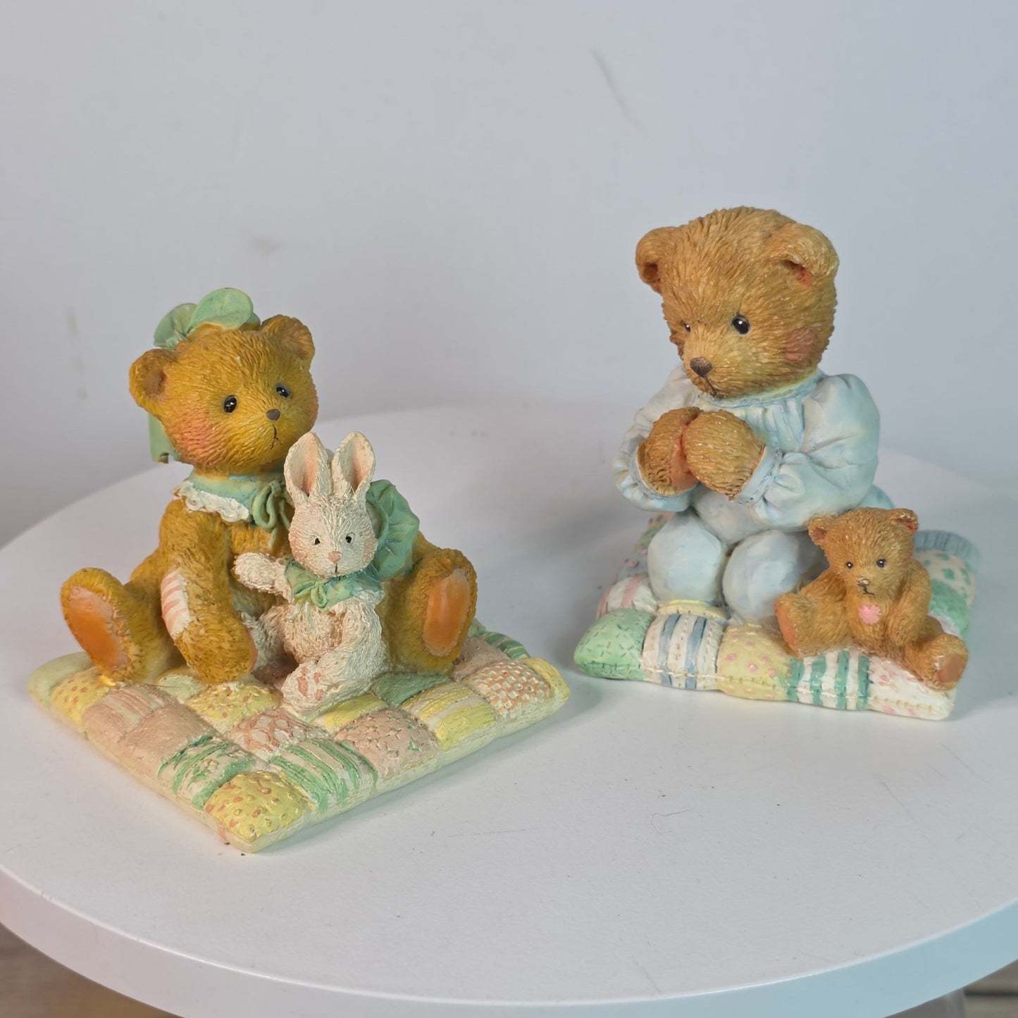 Vintage Cherished Teddies Camille & Patrick Figurines 1991/1992 Collectibles By Hamilton Gifts