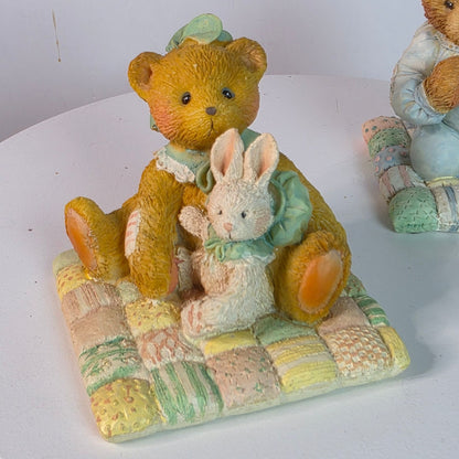 Vintage Cherished Teddies Camille & Patrick Figurines 1991/1992 Collectibles By Hamilton Gifts