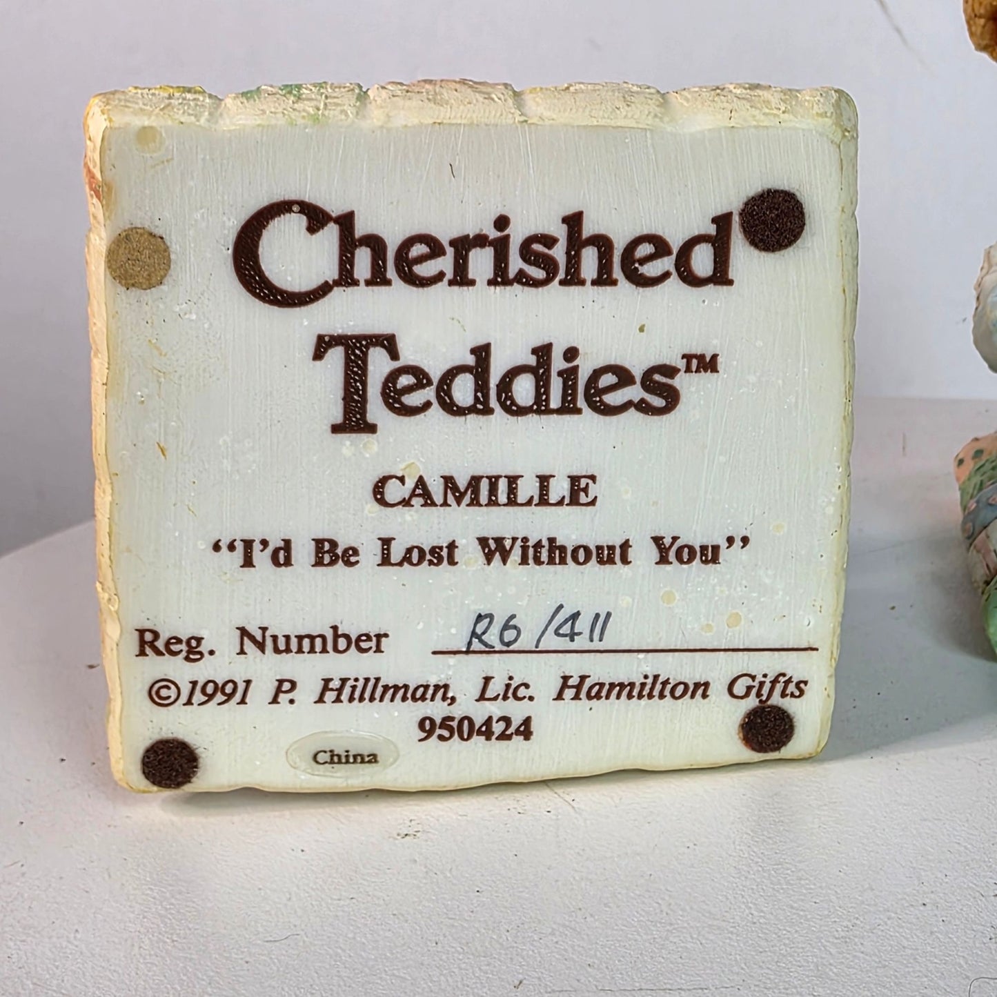 Vintage Cherished Teddies Camille & Patrick Figurines 1991/1992 Collectibles By Hamilton Gifts