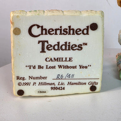 Vintage Cherished Teddies Camille & Patrick Figurines 1991/1992 Collectibles By Hamilton Gifts