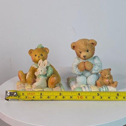 Vintage Cherished Teddies Camille & Patrick Figurines 1991/1992 Collectibles By Hamilton Gifts