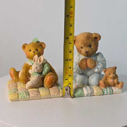 Vintage Cherished Teddies Camille & Patrick Figurines 1991/1992 Collectibles By Hamilton Gifts