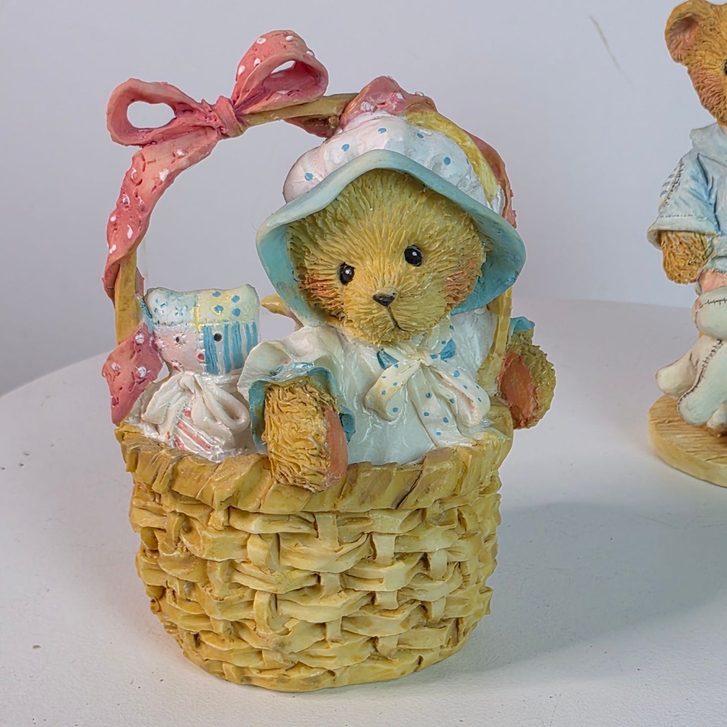 Vintage Abigail & Jeremy Collectible Teddy Bear Figurines By P. Hillman 1991/1992 Hamilton Gifts China
