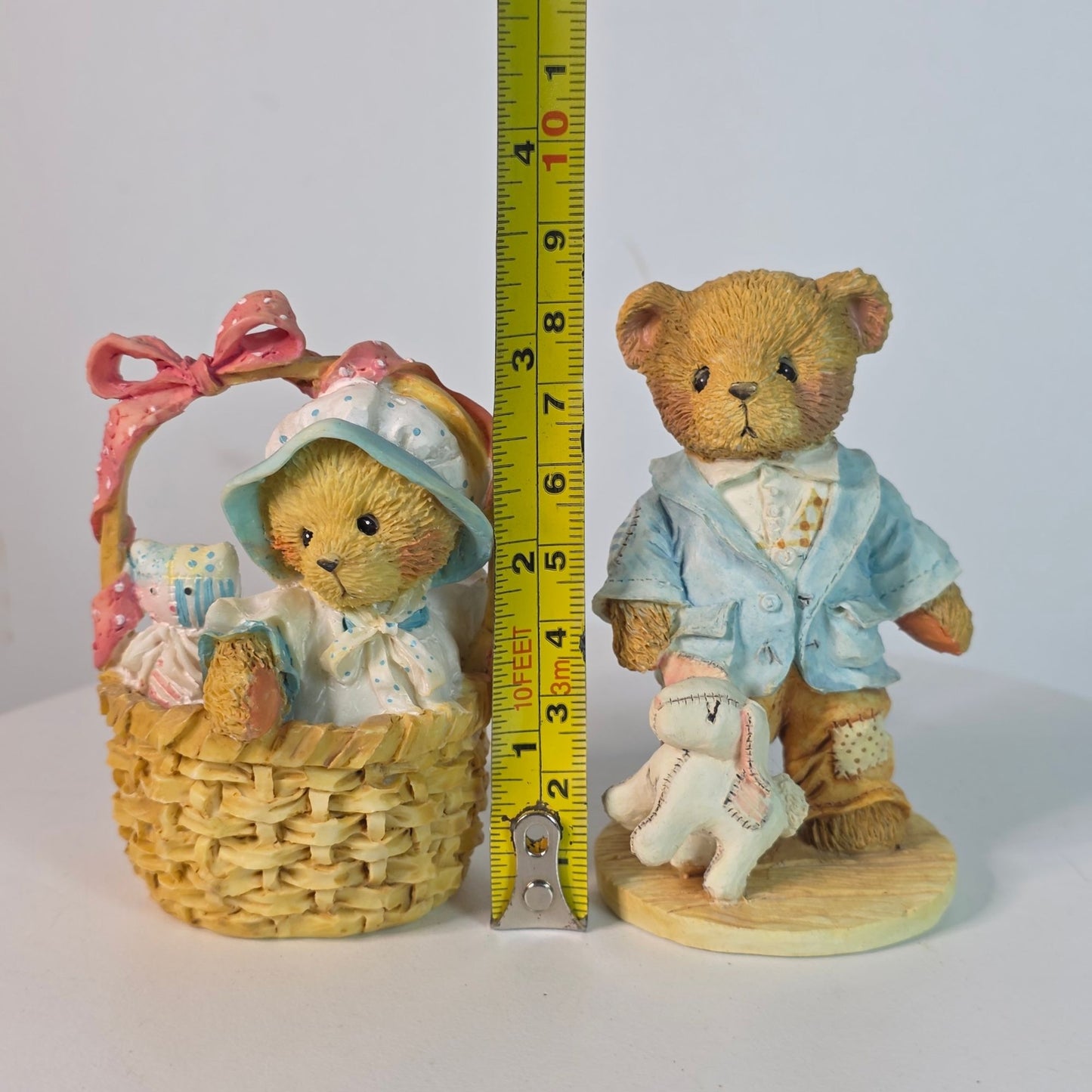 Vintage Abigail & Jeremy Collectible Teddy Bear Figurines By P. Hillman 1991/1992 Hamilton Gifts China