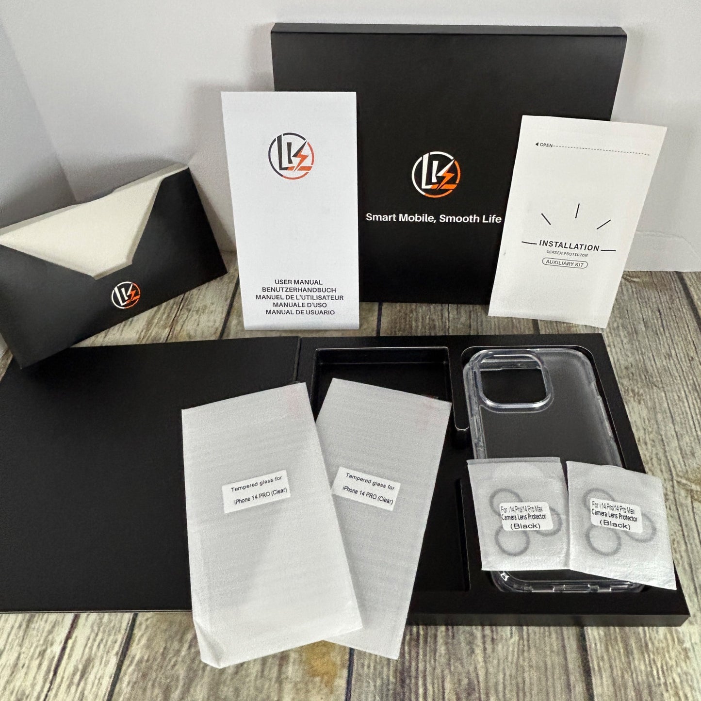 Smart Mobile Smooth Life iPhone 14 Pro/Pro Max Matte Clear Case & Screen Protector Set