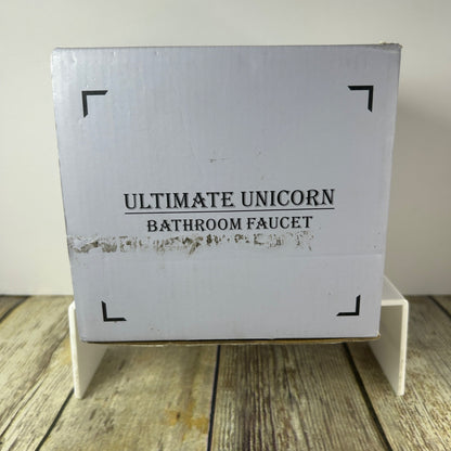 Two Handle Waterfall Bathroom Faucet Matte Black With Metal Pop-Up Drain Stopper