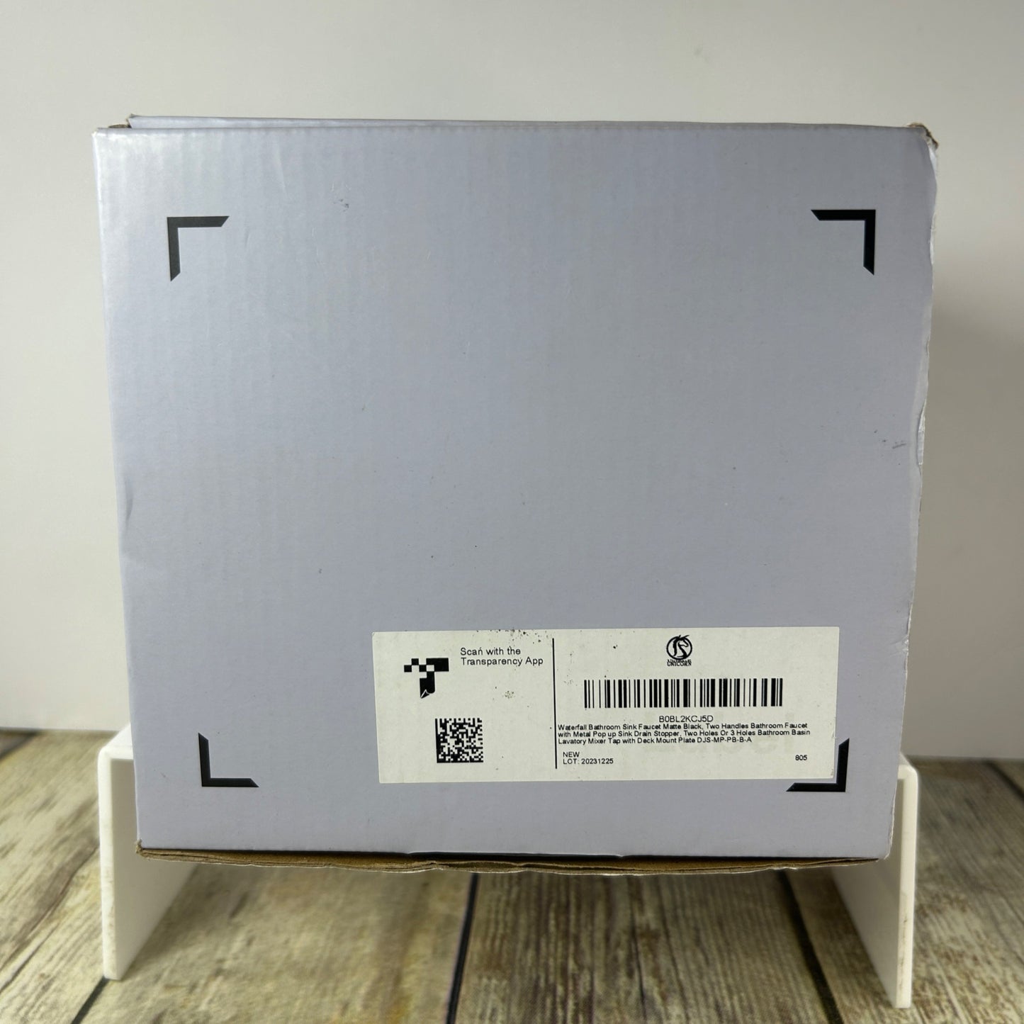 Two Handle Waterfall Bathroom Faucet Matte Black With Metal Pop-Up Drain Stopper